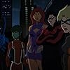 Christina Ricci, Sean Maher, Kari Wahlgren, Brandon Soo Hoo, and Jake T. Austin in Teen Titans: The Judas Contract (2017)