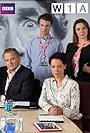 Hugh Bonneville, Sarah Parish, Nina Sosanya, and Hugh Skinner in W1A (2014)