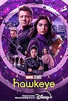 Aleks Paunovic, Piotr Adamczyk, Tony Dalton, Vera Farmiga, Jeremy Renner, Alaqua Cox, Carlos Navarro, Hailee Steinfeld, Fra Fee, and Florence Pugh in Hawkeye (2021)