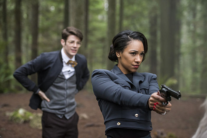 Grant Gustin and Candice Patton in The Flash (2014)