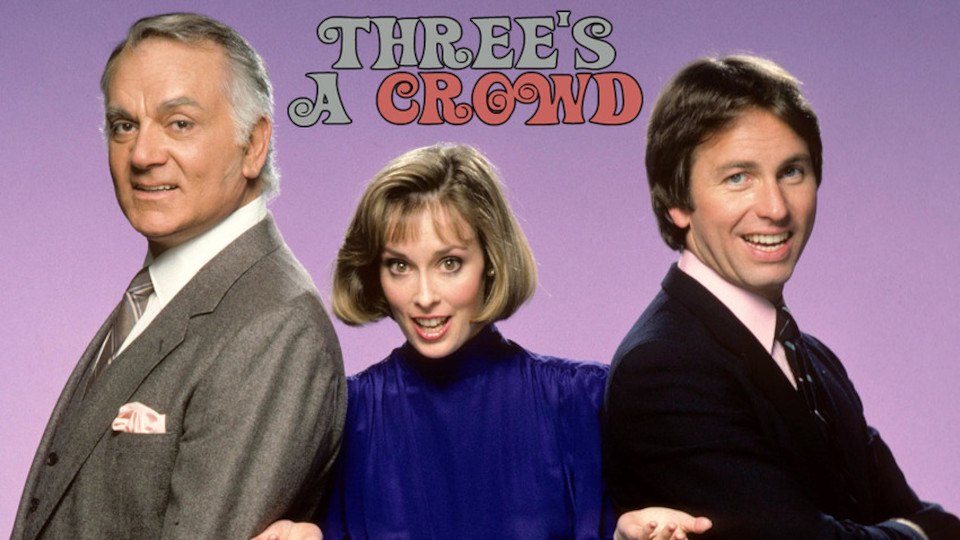 John Ritter, Mary Cadorette, and Robert Mandan in Three's a Crowd (1984)