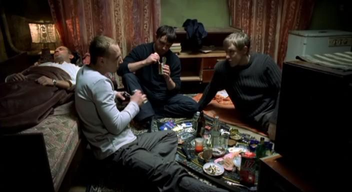 Maksim Konovalov, Vladimir Vdovichenkov, Sergey Gorobchenko, and Andrey Merzlikin in Bumer (2003)