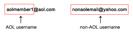 Image of AOL username examples,