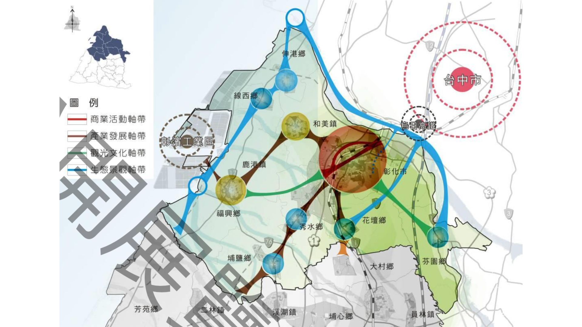 發展願景(來源：擬定擴大彰化市都市計畫主要計畫書)