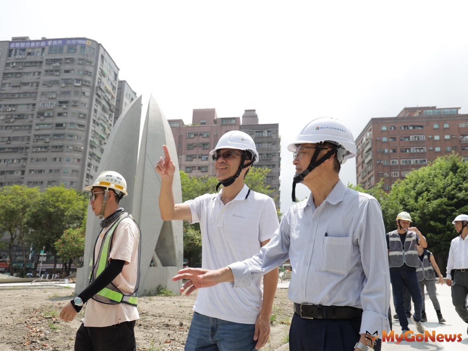 陳純敬視察三重區體育場、中山藝術公園工程進度