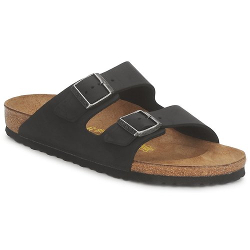 Schoenen Heren Leren slippers Birkenstock ARIZONA PREMIUM Zwart