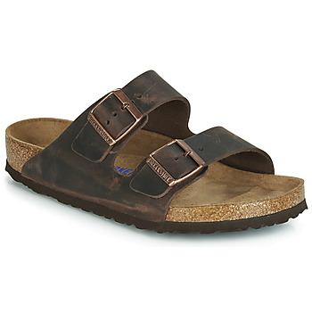 Schoenen Leren slippers Birkenstock ARIZONA SFB Brown