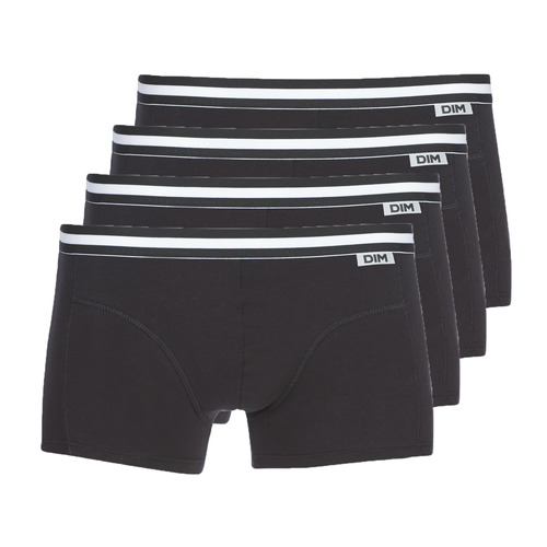 Ondergoed Heren Boxershorts DIM ECODIM COTON X 4 Zwart