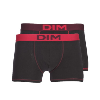 Ondergoed Heren Boxershorts DIM MIX AND COLORS X2 Zwart / Rood