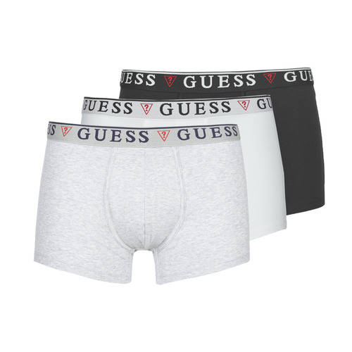 Ondergoed Heren Boxershorts Guess BRIAN BOXER TRUNK PACK X4 Zwart / Grijs / Wit