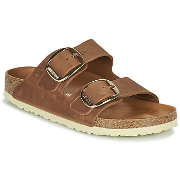 Schoenen Dames Leren slippers Birkenstock ARIZONA BIG BUCKLE Brown