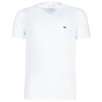 Textiel Heren T-shirts korte mouwen Lacoste TH6710 Wit