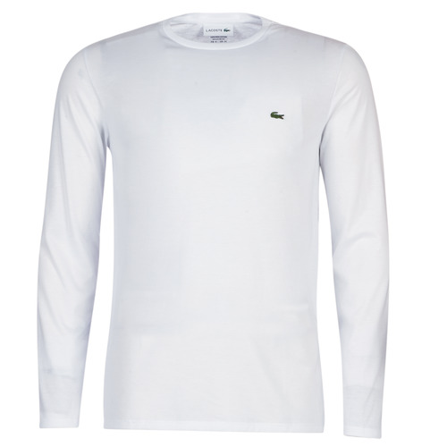 Textiel Heren T-shirts met lange mouwen Lacoste TH6712 Wit