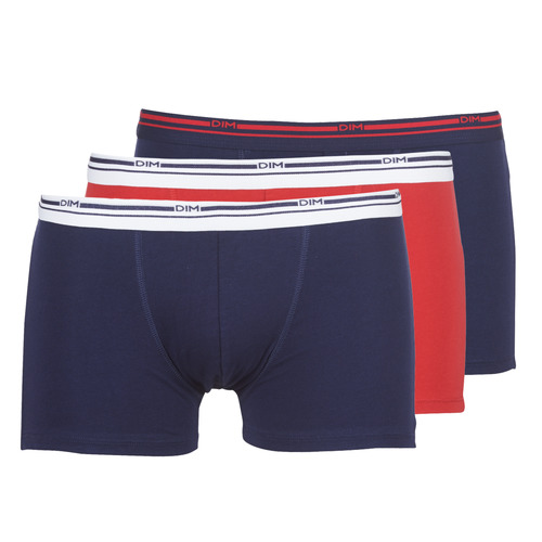 Ondergoed Heren Boxershorts DIM DAILY COLORS BOXER x3 Blauw / Rood