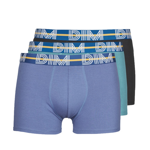 Ondergoed Heren Boxershorts DIM BO POWERFUL X3 Blauw / Groen / Zwart