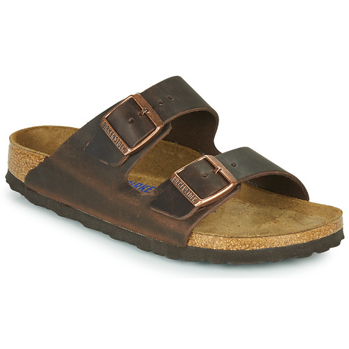 Schoenen Leren slippers Birkenstock ARIZONA SFB LEATHER Brown