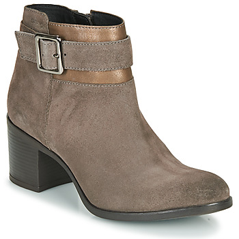 Schoenen Dames Enkellaarzen Geox NEW ASHEEL Beige