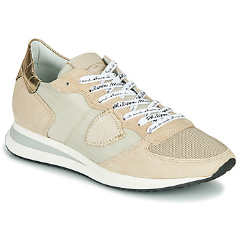 Schoenen Dames Lage sneakers Philippe Model TROPEZ X MONDIAL CROCO Beige