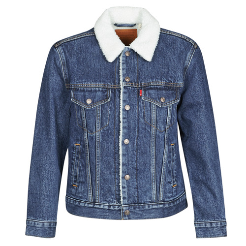 Textiel Dames Spijker jassen Levi's EX-BF SHERPA TRUCKER Blauw