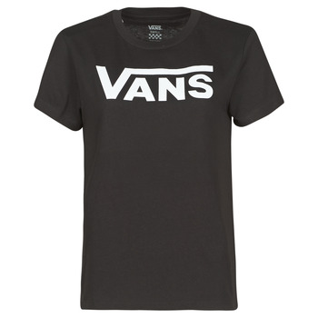 Textiel Dames T-shirts korte mouwen Vans FLYING V CREW TEE Zwart