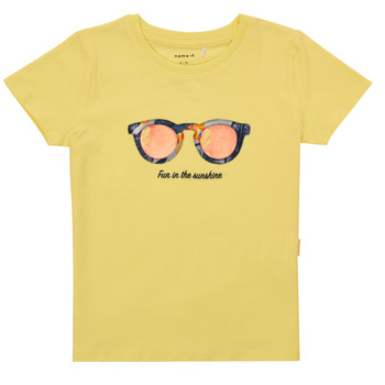 Textiel Meisjes T-shirts korte mouwen Name it NMFFISUMMER Geel