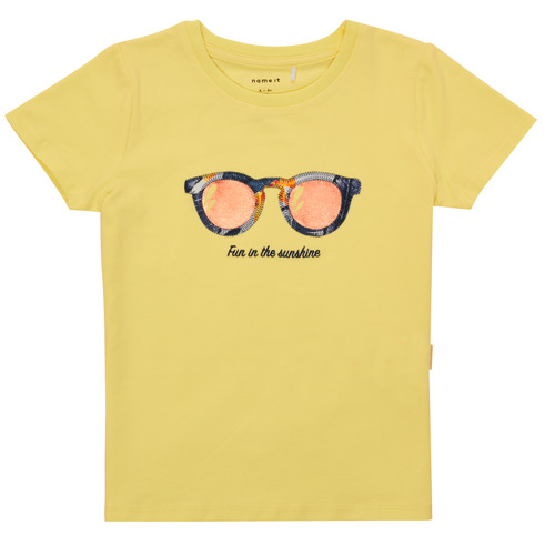 Textiel Meisjes T-shirts korte mouwen Name it NMFFISUMMER Geel