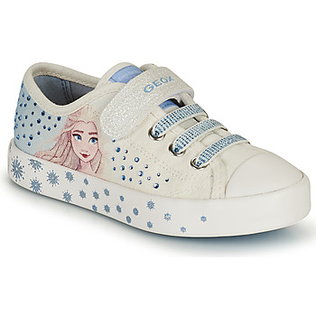 Schoenen Meisjes Lage sneakers Geox JR CIAK GIRL Wit / Blauw