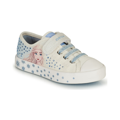 Schoenen Meisjes Lage sneakers Geox JR CIAK GIRL Wit / Blauw