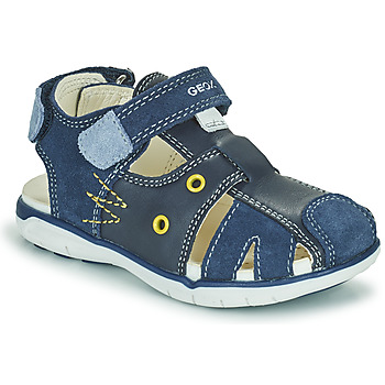 Schoenen Jongens Sandalen / Open schoenen Geox SANDAL DELHI BOY Marine