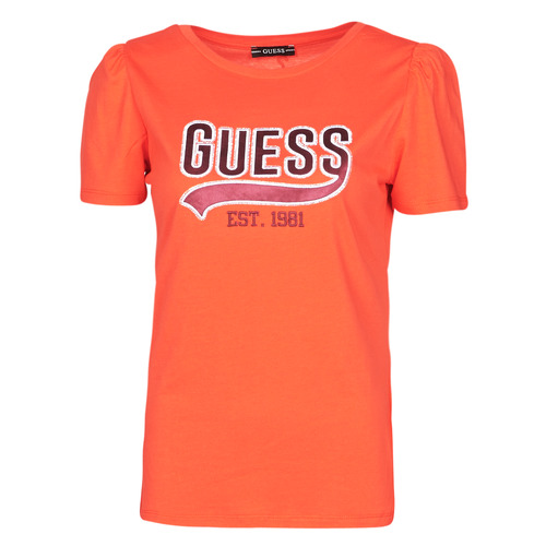 Textiel Dames T-shirts korte mouwen Guess SS CN MARISOL TEE Rood