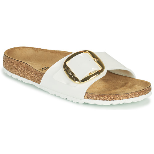 Schoenen Dames Leren slippers Birkenstock MADRID BIG BUCKLE Wit