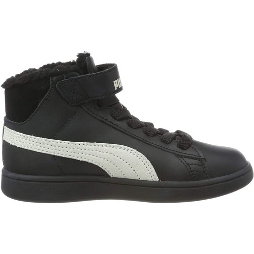 Schoenen Jongens Sneakers Puma SMASH V2 MID L FUR Zwart