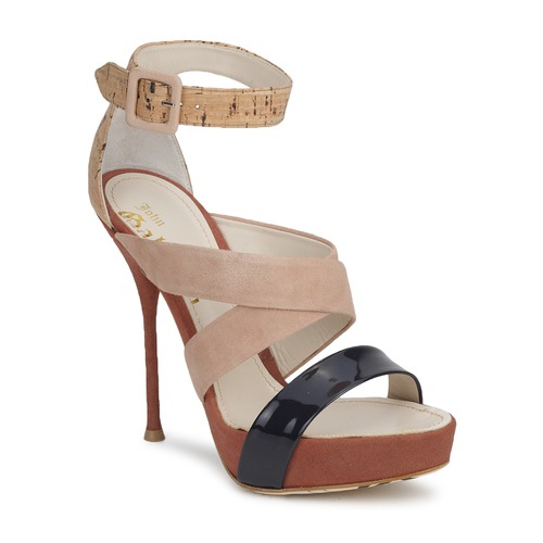 Schoenen Dames Sandalen / Open schoenen John Galliano AN6363 Roze / Marine / Beige