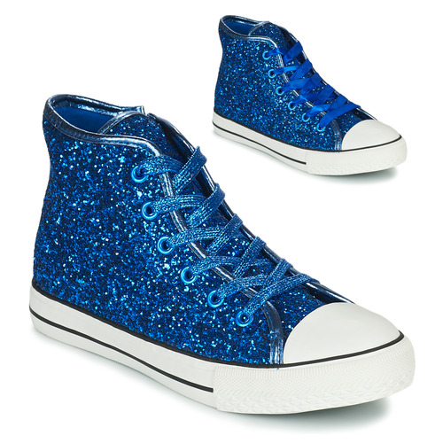 Schoenen Meisjes Hoge sneakers Citrouille et Compagnie OUTIL PAILLETTES Blauw