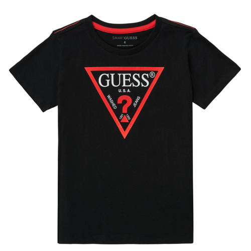 Textiel Jongens T-shirts korte mouwen Guess THOLMA Zwart