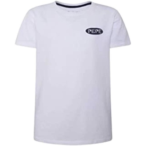 Textiel Jongens T-shirts korte mouwen Pepe jeans  Wit