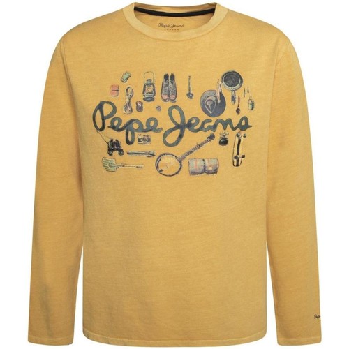 Textiel Jongens T-shirts korte mouwen Pepe jeans  Goud