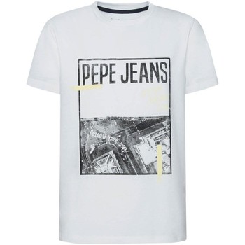 Textiel Jongens T-shirts korte mouwen Pepe jeans  Wit