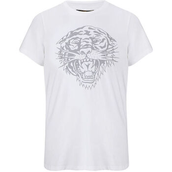 Textiel Heren T-shirts korte mouwen Ed Hardy Tiger-glow t-shirt white Wit