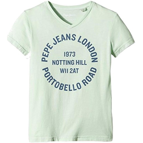 Textiel Jongens T-shirts korte mouwen Pepe jeans  Groen