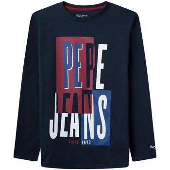 Textiel Jongens T-shirts korte mouwen Pepe jeans  Blauw