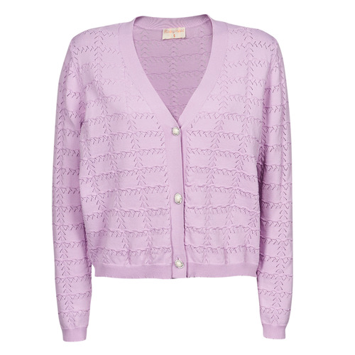 Textiel Dames Vesten / Cardigans Moony Mood LOAPSE Mauve