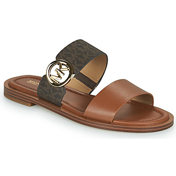 Schoenen Dames Leren slippers MICHAEL Michael Kors SUMMER SANDAL Brown