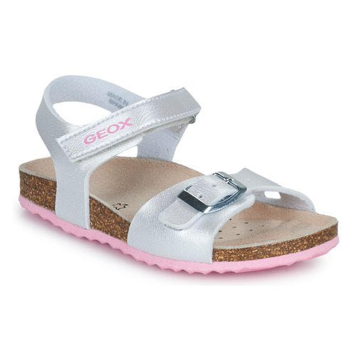 Schoenen Meisjes Sandalen / Open schoenen Geox J ADRIEL GIRL C Zilver