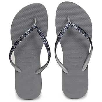 Schoenen Dames Slippers Havaianas SLIM GLITTER II Grijs