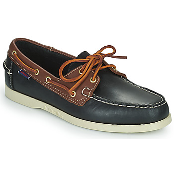 Schoenen Heren Bootschoenen Sebago PORTLAND WAXY LEA Zwart / Brown