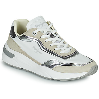 Schoenen Dames Lage sneakers Pepe jeans ARROW LAYER Wit / Beige / Zilver