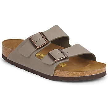 Schoenen Heren Leren slippers Birkenstock ARIZONA Steen