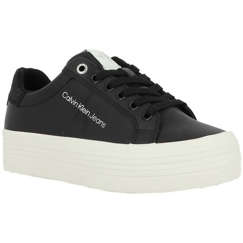 Schoenen Dames Sneakers Calvin Klein Jeans VULCANIZED FLATFORM Zwart