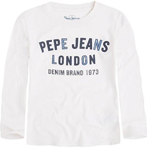 Textiel Jongens T-shirts korte mouwen Pepe jeans  Wit